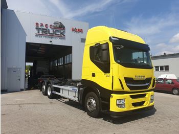 Container transporter/ Swap body truck IVECO Stralis 480, AUTOMAT, CURSOR 11 German Truck, Very clean: picture 1