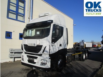 Container transporter/ Swap body truck IVECO Stralis AS260S48Y/FPCM Euro6 Intarder Klima AHK ZV: picture 1