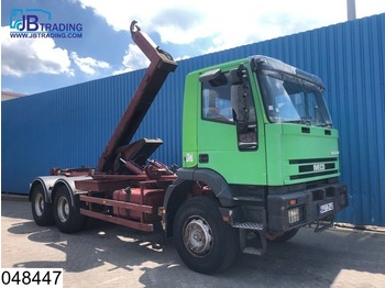 Hook lift truck Iveco 260E37 Eurotrakker, 6x4, Steel suspension, Hook containeer system, Retarder, Manual, Hub reduction: picture 1