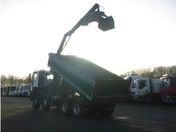 Tipper, Crane truck Iveco AD340T36 8x4 RHD tipper + HMF 1244 Z1: picture 4