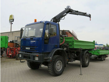 Tipper, Crane truck Iveco EuroCargo 100 E 15 2-Achs Allradkipper Kran: picture 1