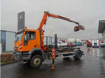 Hook lift truck Iveco Eurotrakker 180 E 25 4x4 Hakenlift+Kran+Greifer: picture 1