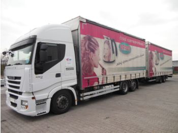 Curtainsider truck Iveco STRALIS AS 260S45, JUMBOZUG 120M3: picture 1