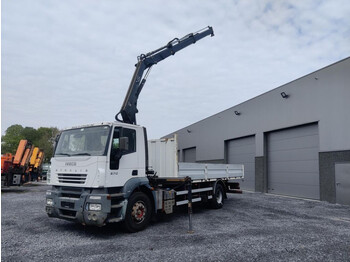 Dropside/ Flatbed truck Iveco Stralis 270 PLATEAU + GRUE HIAB *275125 km*: picture 1