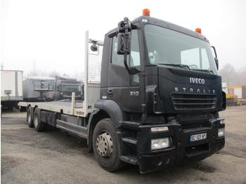 Dropside/ Flatbed truck for transportation of heavy machinery Iveco Stralis 310: picture 1