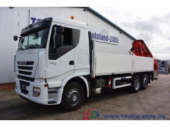 Dropside/ Flatbed truck Iveco Stralis AS260 Atlas Terex TLC290.2E 10.25m=2.4 t: picture 1