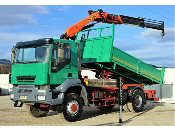 Tipper, Crane truck Iveco TRAKKER 350 Kipper 4,50m+Kran/FUNK*4x4*Topzustan: picture 1
