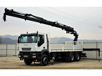 Dropside/ Flatbed truck Iveco Trakker 360 * Pritsche 6,70m KRAN*6x4 Topzustand: picture 1