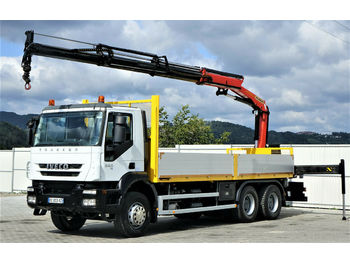 Dropside/ Flatbed truck Iveco  Trakker 360 * Pritsche  6,80m + KRAN * 6x4: picture 1