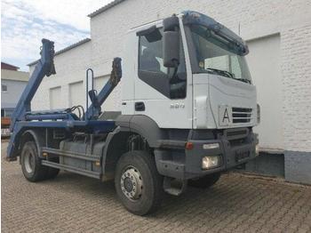 Skip loader truck Iveco Trakker AD 400 T 38/4x4 Trakker AD 400 T 38/4x4, Meiller AK 12 MT: picture 1