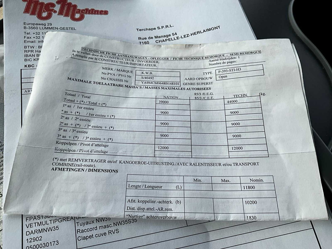Truck KWB P-393-STI-H3 CHAPEOPLEGGER
