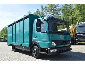 Livestock truck Mercedes-Benz Atego 2 818 Vieh Alu 1-Stock 11m³ Rampe,Winde