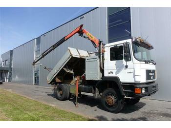 Dropside/ Flatbed truck MAN 13.232 4X4 MANUAL FULL STEEL HUBREDUCTION PALFIN: picture 1