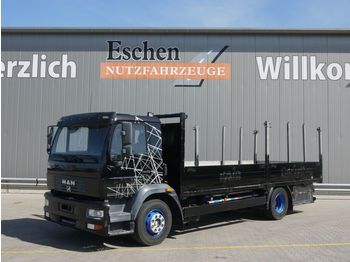 Dropside/ Flatbed truck MAN 14.160 LL Pritsche, 3 Sitze, 1.Hand, 2xAHK: picture 1