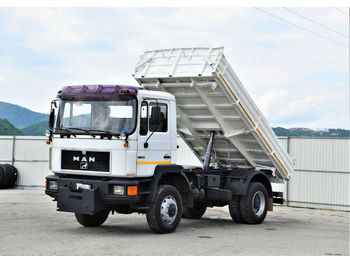 Tipper, Crane truck MAN 17 - 232 * 2 - Seitig Kipper 4,30m * 4x4 !: picture 1