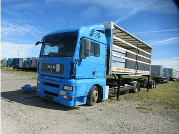Container transporter/ Swap body truck MAN 18.320 BDF, AHK, KLima, Kühlschrank: picture 1