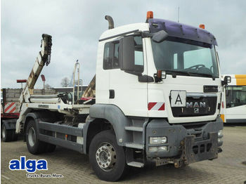 Skip loader truck MAN 18.320 TGS, Meiller AK 12, Anbauplatte, Klima.: picture 1
