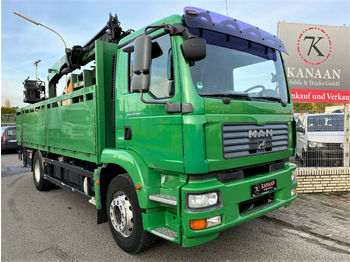 Dropside/ Flatbed truck MAN 18.330 TGM 4x2 BL Palfinger baustoffkran: picture 1
