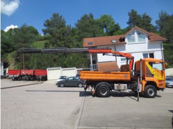 Dropside/ Flatbed truck MAN 18.480 4x4 Kipper+Kran Palf PK11502+Greiferst.!!: picture 1