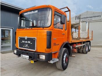 Dropside/ Flatbed truck MAN 26.291 6x4 stake body or forest truck: picture 1