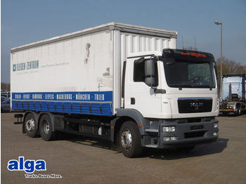 Curtainsider truck MAN 26.340 LL TGM,7,35 m. lang, mit MOFFETT M4 25.3!: picture 1
