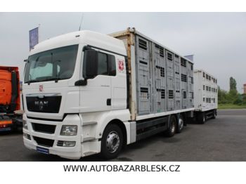 Livestock truck MAN 26.400 MANUÁL RETARDER EURO V+KOGEL AWE 18 SAF: picture 1