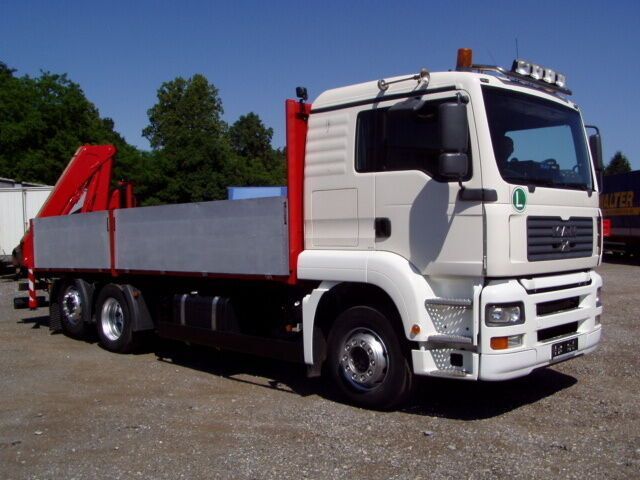 Dropside/ Flatbed truck, Crane truck MAN 26.430, KRAN FASSI150A24-Fernbedienung: picture 2