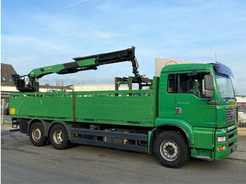 Dropside/ Flatbed truck MAN 26.460  TGA Palfinger Baustoffkran: picture 1