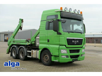 Skip loader truck MAN 26.480 BB TGX 6x4, XXL, Meiller AK16T, Intarder: picture 1