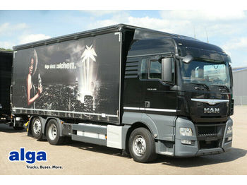 Curtainsider truck MAN 26.480 TGX LL 6x2, Getränke, LBW, Edscha, AHK: picture 1