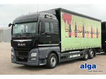 Curtainsider truck MAN 26.480 TGX LL 6x2, Getränke, LBW, Kompl. Zug: picture 1