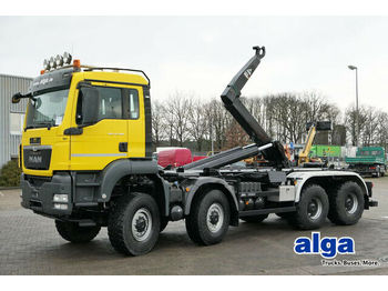 Hook lift truck MAN 41.480 BB TGS 8x8, Allrad,Single Bereifung,Klima: picture 1