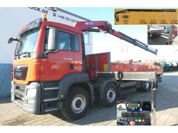 Dropside/ Flatbed truck, Crane truck MAN G-S 35.360 8x2 BL Pritsche  Kran 26m/to +Funk: picture 1
