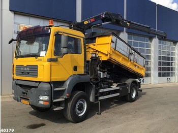 Tipper, Crane truck MAN TGA 18.350 4x4 Hiab 12 ton/meter laadkraan: picture 1