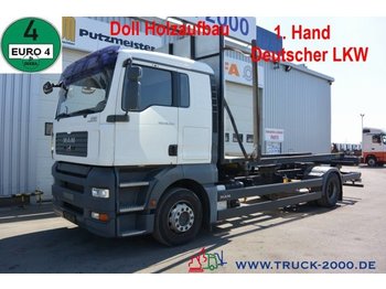 Truck for transportation of timber MAN TGA 18.350 LL Kurzholz Holz Aufbau 1.Hand Klima: picture 1