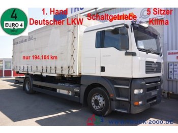 Curtainsider truck MAN TGA 18.350  Pritsche/Plane 1.Hd 5 Sitze Schalter: picture 1