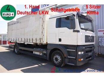 Curtainsider truck MAN TGA 18.350  Pritsche/Plane 1.Hd 5 Sitze Schalter: picture 1