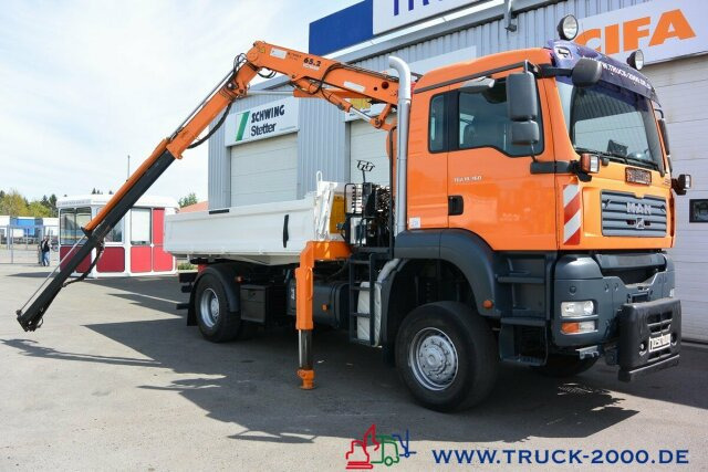 Tipper, Crane truck MAN TGA 18.360 4x4 Atlas Kran Meiller + Winterdienst: picture 8