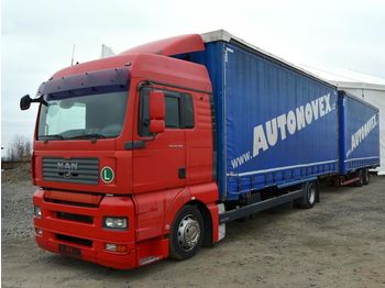Dropside/ Flatbed truck MAN TGA 18.400 E5 + Schmitz ZWF 1: picture 1