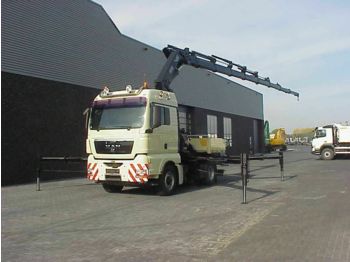 Dropside/ Flatbed truck MAN TGA 18 440 4X4 +HIAB/kran/kraan/Montagekran/: picture 1