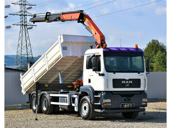 Tipper, Crane truck MAN TGA 26.350 Kipper 5,40 m + Kran  6x4 Top Zustand: picture 1