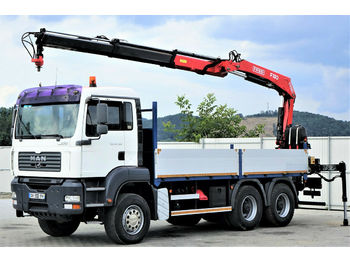 Dropside/ Flatbed truck MAN TGA 26.350 Pritsche 5,60m +Kran*Top Zustand!: picture 1