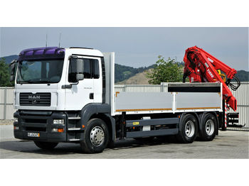 Dropside/ Flatbed truck MAN TGA 26.360 Pritsche 6,25m+Kran+ JIB 22m *6x4*: picture 1