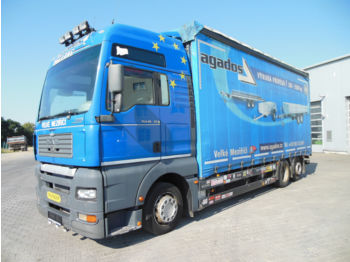 Curtainsider truck MAN TGA 26.390, 6X2, XXL, BLATT/LUFT,MANUEL BETRIEBE: picture 1