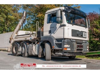 Skip loader truck MAN TGA 26.400 6x2 Hydro Absetzer Meiller AK16: picture 1
