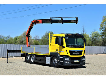 Dropside/ Flatbed truck, Crane truck MAN TGA 26.400 Pritsche 6,35m + PK 16502 + FUNK !: picture 1