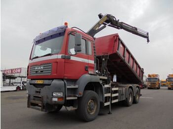 Tipper, Crane truck MAN TGA 26.430 6X6 BB: picture 1