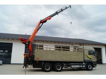 Dropside/ Flatbed truck MAN TGA 26.480 mit Palfinger Kran 24001L Performanc: picture 1