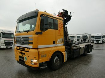 Hook lift truck MAN TGA 28.440 6x2- Abroller mit Kran, Manual, E4: picture 1