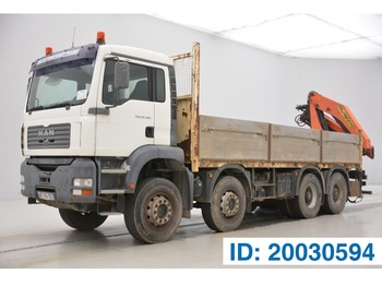 Dropside/ Flatbed truck, Crane truck MAN TGA 32.363 - 8x4: picture 1